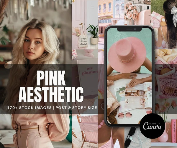 Pink Aesthetic Bundle + Free Canva Pro