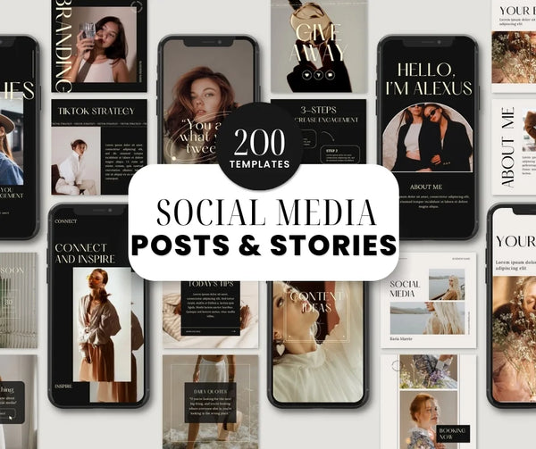 Naomi Social Media Template Bundle + Free Canva Pro