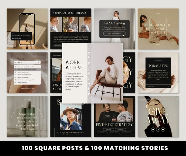 Naomi Social Media Template Bundle + Free Canva Pro
