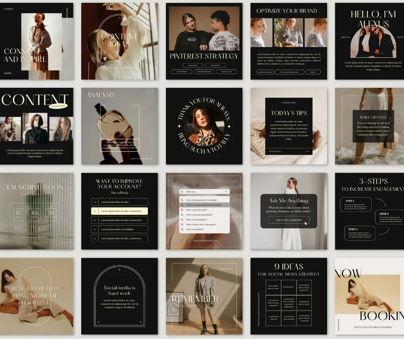 Naomi Social Media Template Bundle + Free Canva Pro