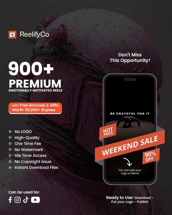 900+ Premium Emotional Motivated Reels + Free Canva Pro