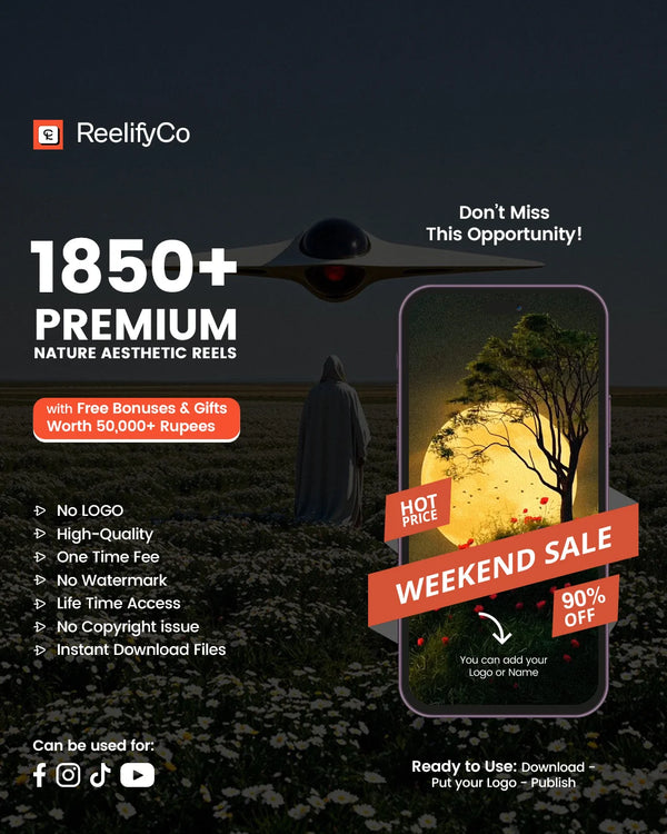 1850+ Premium Nature Aesthetic Reels + Free Canva Pro