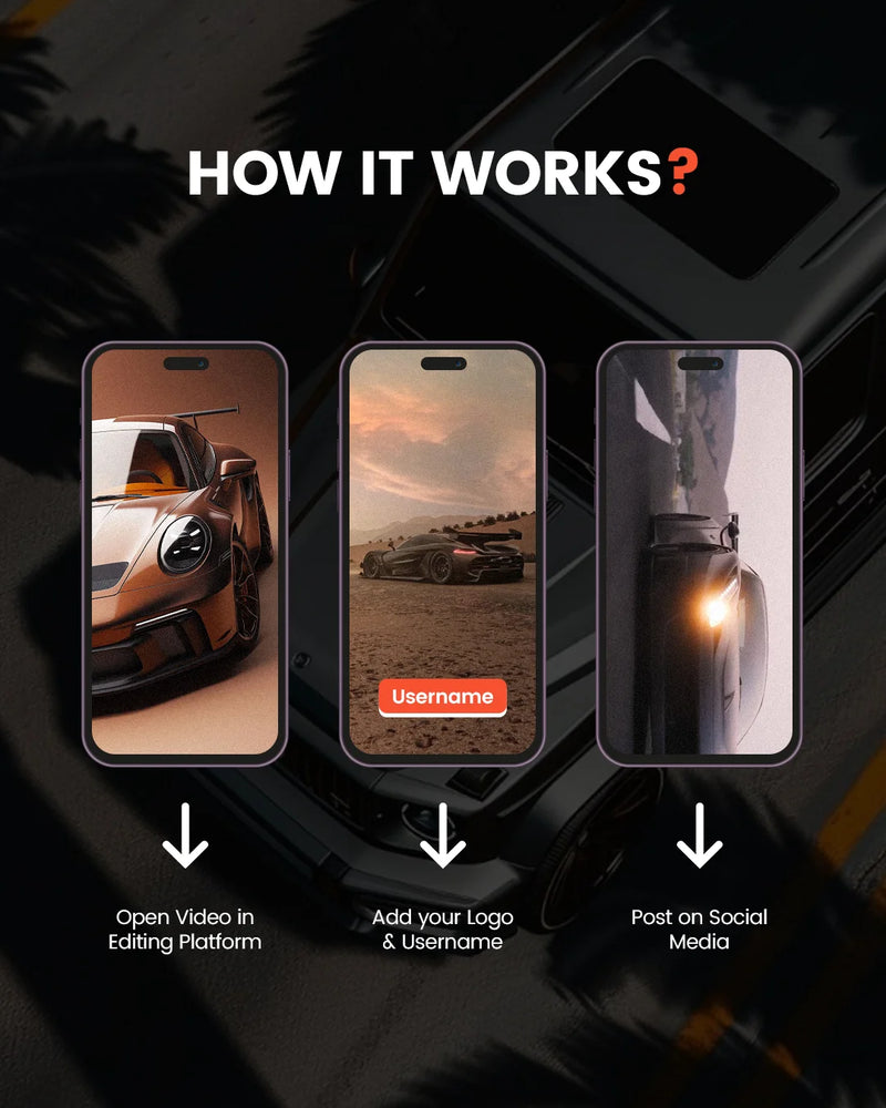 2500+ Premium Cars Aesthetic Reels + Free Canva Pro
