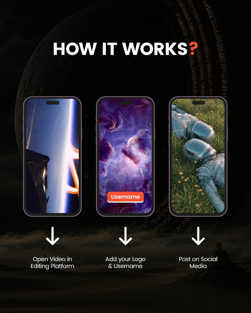 1250+ Premium Space Aesthetic Reels+ Free Canva Pro